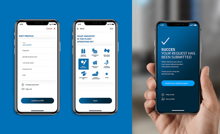 Prototype af appen Retrofit - udviklet af Creative ZOO til NGI.
